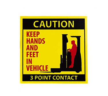 Forklift Label, Keep Hands and Feet In Vehicle, 3